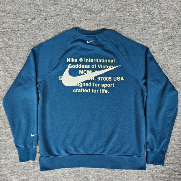 Nike Tops - Nike Women Large Sweatshirt French Terry NSW Club Crew Pullover Long Sleeve RARE